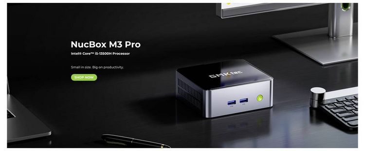Produktbild: GMKtec Mini PC M3 PRO-1 Intel&reg; i5-13500H 16+1TB Intel&reg; Core&trade; i5-13500H 4.7GHz 16GB RAM 1TB SSD Intel Iris&reg; Xe Graphics Win 11 Pro