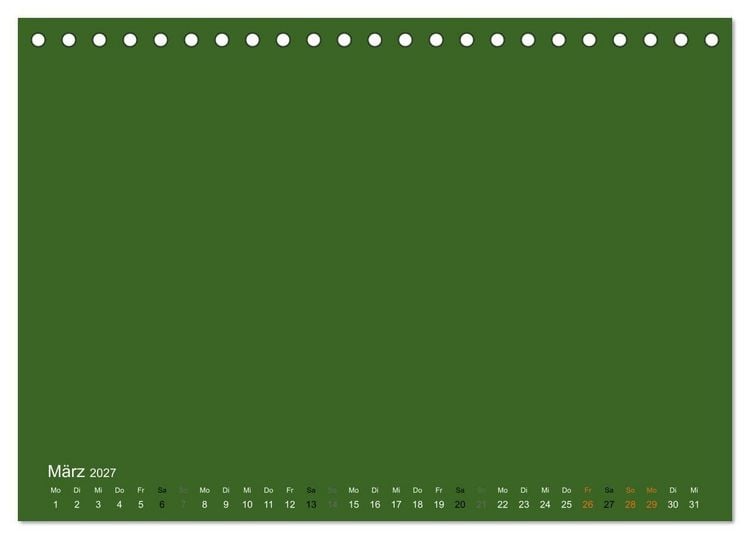 Produktbild: Bastelkalender - dunkel Gr&uuml;n (Tischkalender 2027 DIN A5 quer), CALVENDO Monatskalender