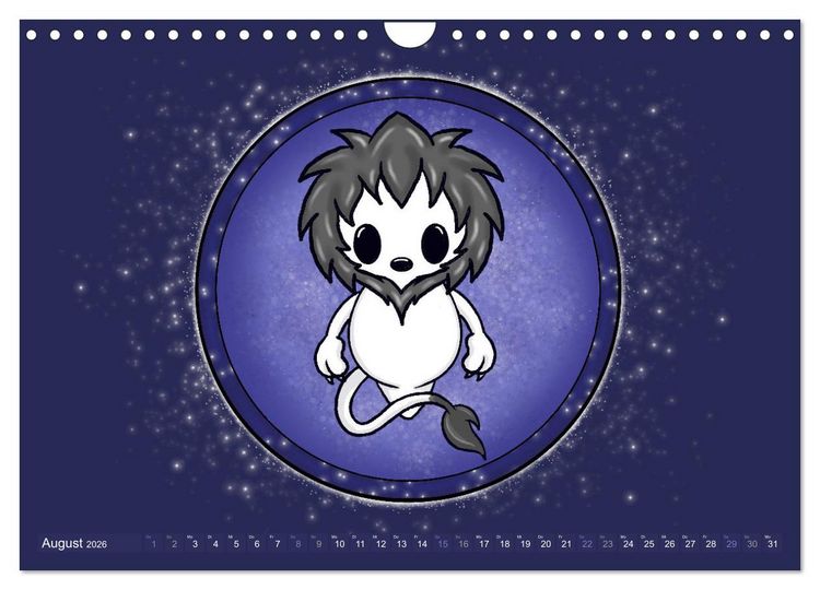 Produktbild: Geister Sternzeichen (Wandkalender 2026 DIN A4 quer), CALVENDO Monatskalender