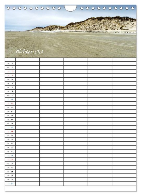 Produktbild: JUIST - DIE NORDSEEINSEL (Wandkalender 2026 DIN A4 hoch), CALVENDO Monatskalender