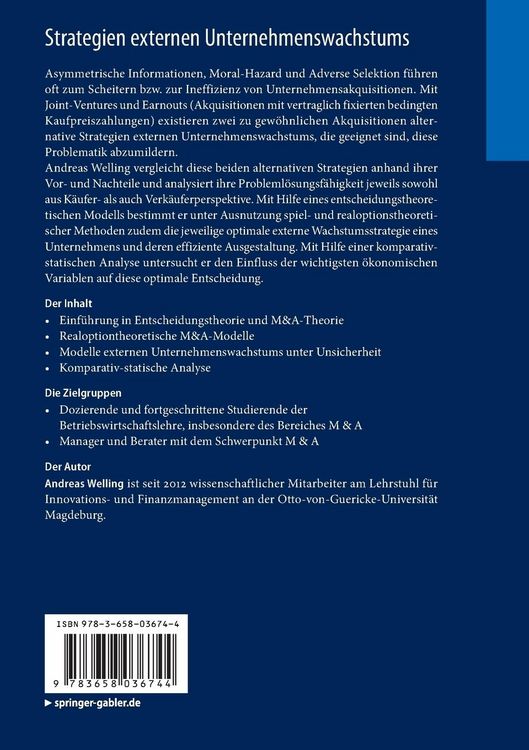 Produktbild: Strategien externen Unternehmenswachstums