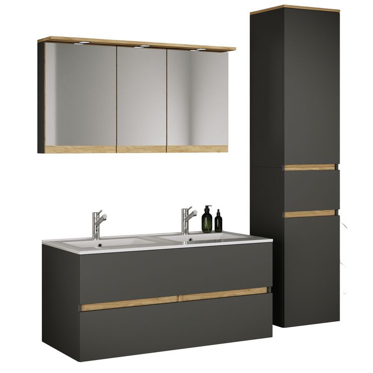 Produktbild: 4-tlg. Badm&ouml;bel-Set mit Waschbecken Cosila-I 111cm