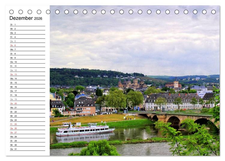 Produktbild: Der wundersch&ouml;nen Mosel entlang &ndash; Von Koblenz bis Trier (Tischkalender 2026 DIN A5 quer), CALVENDO Monatskalender
