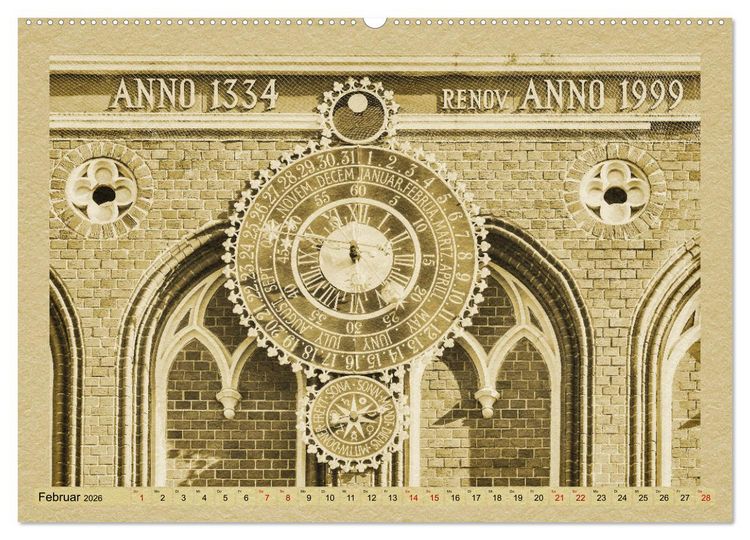 Produktbild: Riga &ndash; Ein Kalender im Zeitungsstil (Wandkalender 2026 DIN A2 quer), CALVENDO Monatskalender