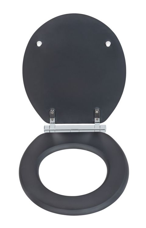 Produktbild: WC-Sitz Mod. Morra Anthrazit Matt, Universalform, aus massivem MDF