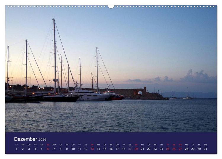 Produktbild: Rhodos mit Lindos und Symi (hochwertiger Premium Wandkalender 2026 DIN A2 quer), Kunstdruck in Hochglanz