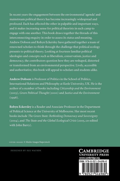 Produktbild: Political Theory and the Ecological Challenge