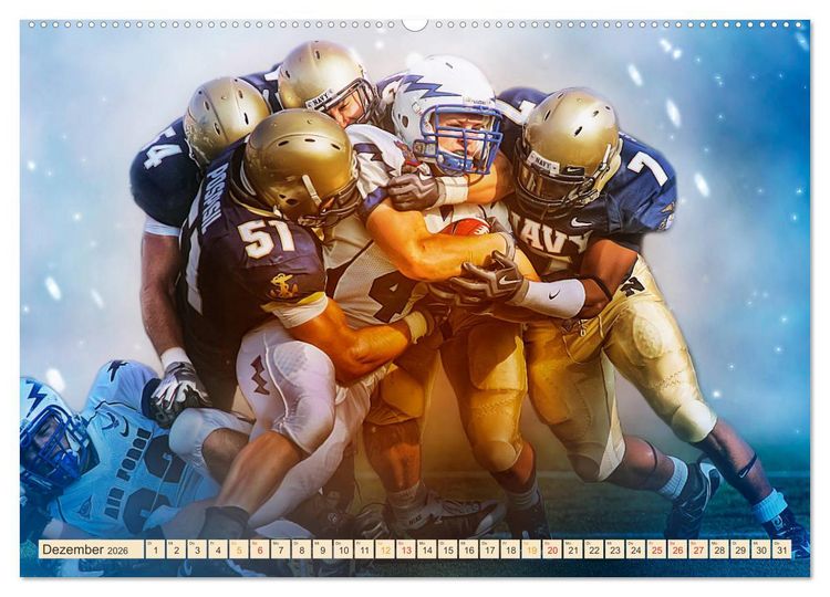 Produktbild: American Football - Fight (Wandkalender 2026 DIN A2 quer), CALVENDO Monatskalender