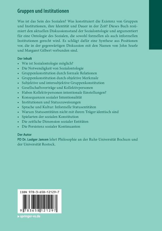 Produktbild: Gruppen und Institutionen