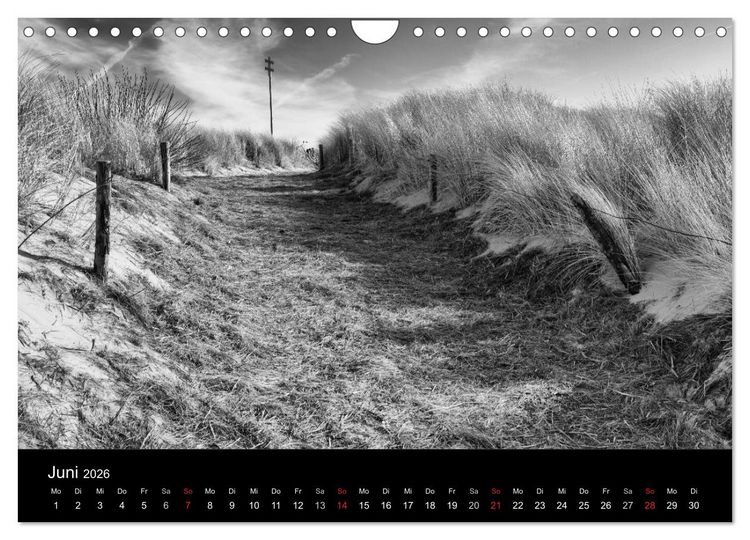 Produktbild: Ost-Friesische Schwarz-Wei&szlig;-Ansichten (Wandkalender 2026 DIN A4 quer), CALVENDO Monatskalender