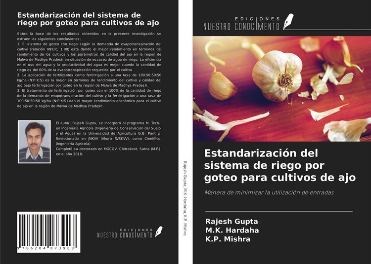 Produktbild: Estandarizaci&oacute;n del sistema de riego por goteo para cultivos de ajo