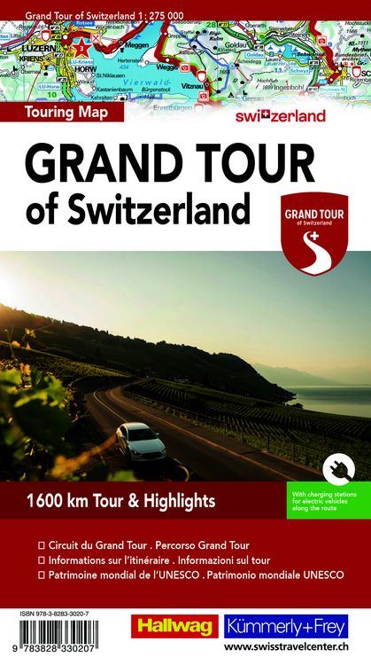 Produktbild: Hallwag Strassenkarte Grand Tour of Switzerland Map 1:275.000
