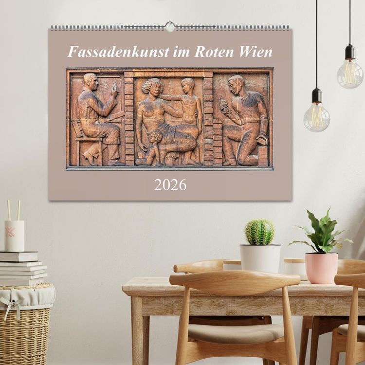 Produktbild: Fassadenkunst im Roten Wien (Wandkalender 2026 DIN A2 quer), CALVENDO Monatskalender