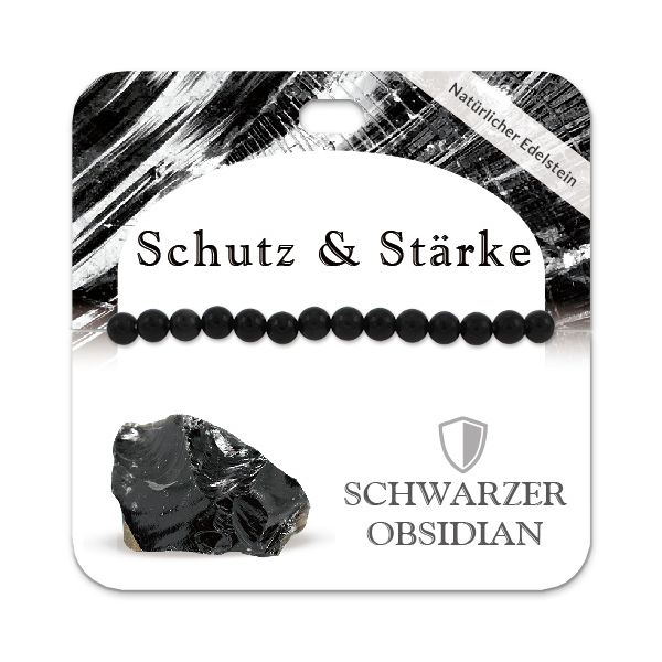 Produktbild: Schwarzer Obsidian 6 mm Kugelarmband