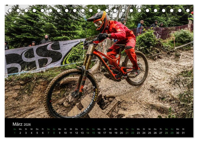 Produktbild: Downhill Racing 2026 (Tischkalender 2026 DIN A5 quer), CALVENDO Monatskalender