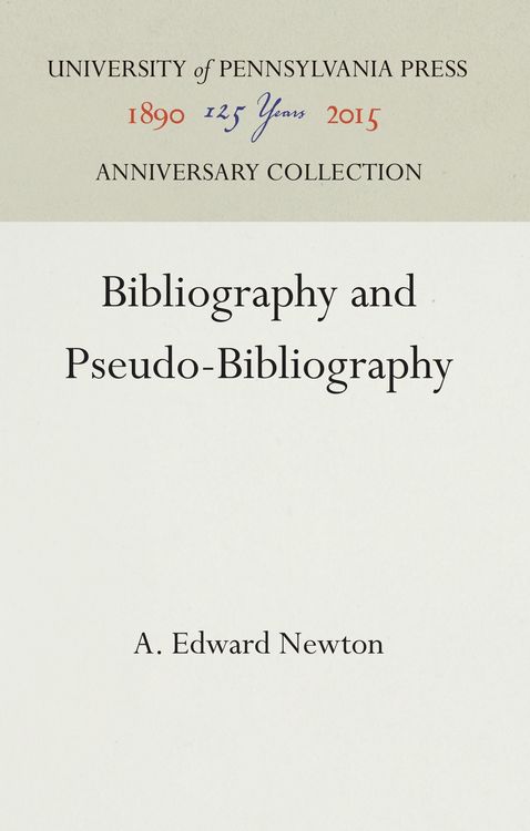Produktbild: Bibliography and Pseudo-Bibliography