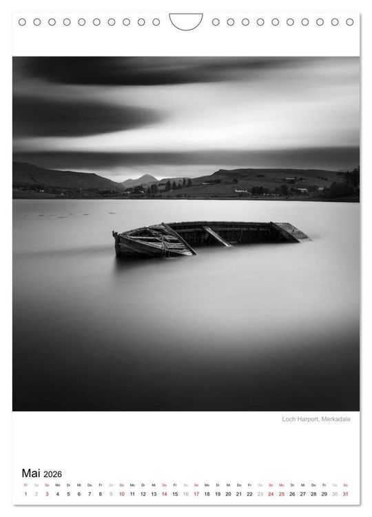 Produktbild: Isle of Skye - Langzeitbelichtungen in Schwarzwei&szlig; (Wandkalender 2026 DIN A4 hoch), CALVENDO Monatskalender