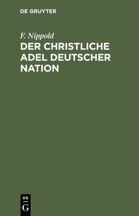 Produktbild: Der christliche Adel deutscher Nation
