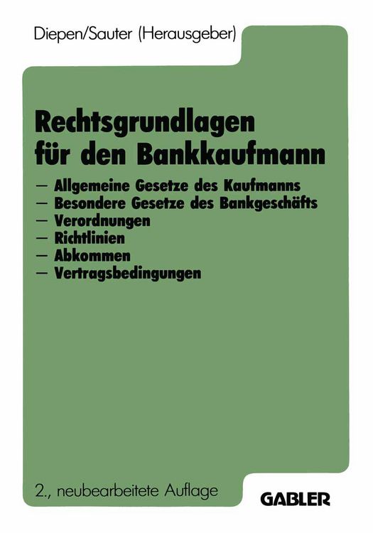 Produktbild: Rechtsgrundlagen f&uuml;r den Bankkaufmann