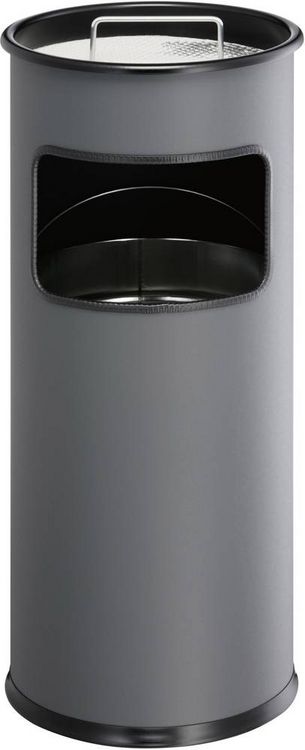 Produktbild: Durable 333058 Papierkorb 17 l Metall (&Oslash; x H) 260 mm x 620 mm Anthrazit Inkl. Aschenbecher 1 St.