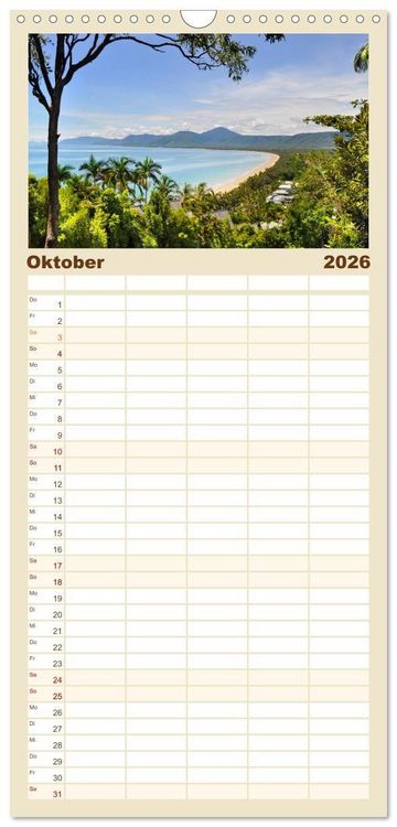 Produktbild: Familienplaner 2026 - Erlebe mit mir das unvergleichliche Australien mit 5 Spalten (Wandkalender, 21 x 45 cm) CALVENDO