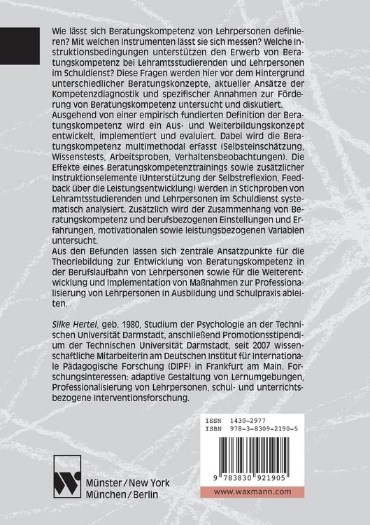 Produktbild: Beratungskompetenz von Lehrern