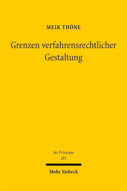 Produktbild: Grenzen verfahrensrechtlicher Gestaltung