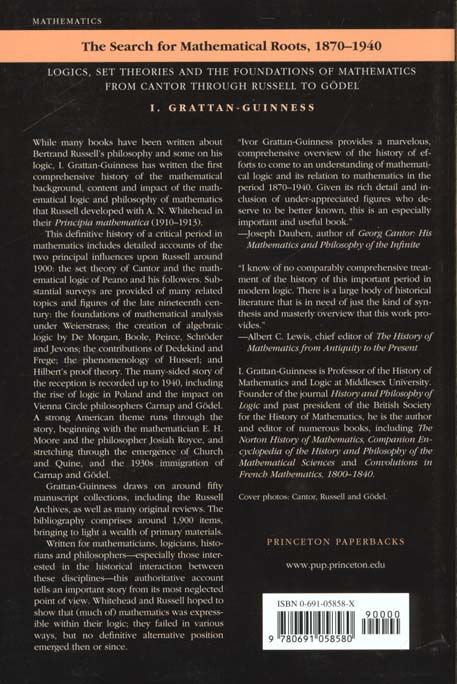 Produktbild: The Search for Mathematical Roots, 1870-1940