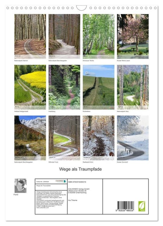 Produktbild: Wege als Traumpfade (Wandkalender 2026 DIN A3 hoch), CALVENDO Monatskalender