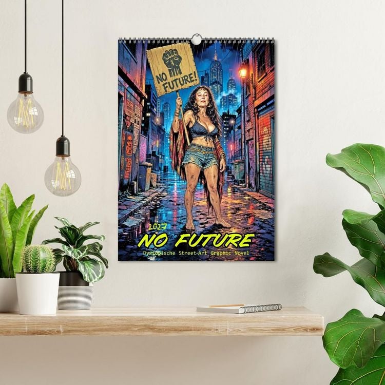 Produktbild: No Future: Dystopische Street-Art Graphic Novel (Wandkalender 2027 DIN A3 hoch), CALVENDO Monatskalender