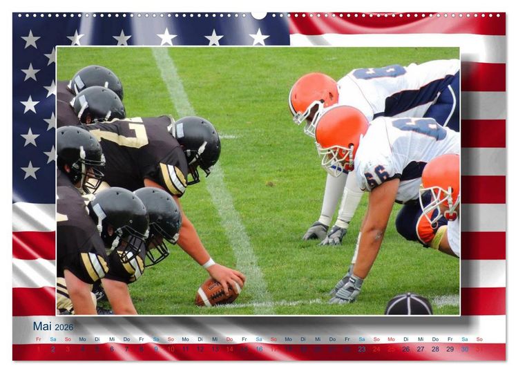 Produktbild: American Football - Kickoff (Wandkalender 2026 DIN A2 quer), CALVENDO Monatskalender