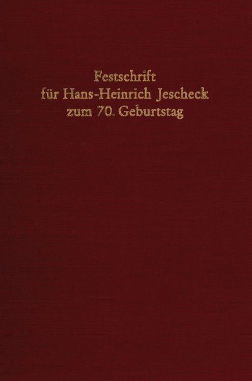 Produktbild: Festschrift f&uuml;r Hans-Heinrich Jescheck zum 70. Geburtstag.