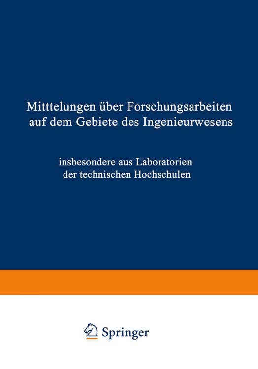 Produktbild: Mittteilungen &uuml;ber Forschungsarbeiten auf dem Gebiete des Ingenieurwesens