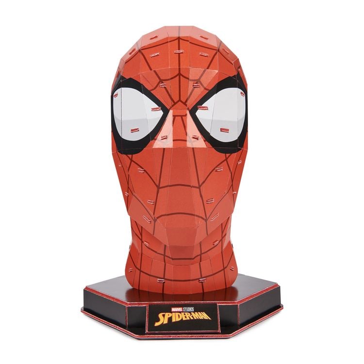Produktbild: 4D Build - Marvel Spiderman B&uuml;ste - detailreicher 3D-Modellbausatz aus hochwertigem Karton, 82 Teile, f&uuml;r Fans der Superhelden-Serie ab 12 Jahren