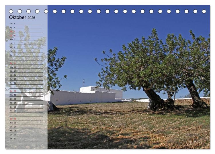 Produktbild: Zauberhaftes Ibiza - Terminplaner (Tischkalender 2026 DIN A5 quer), CALVENDO Monatskalender