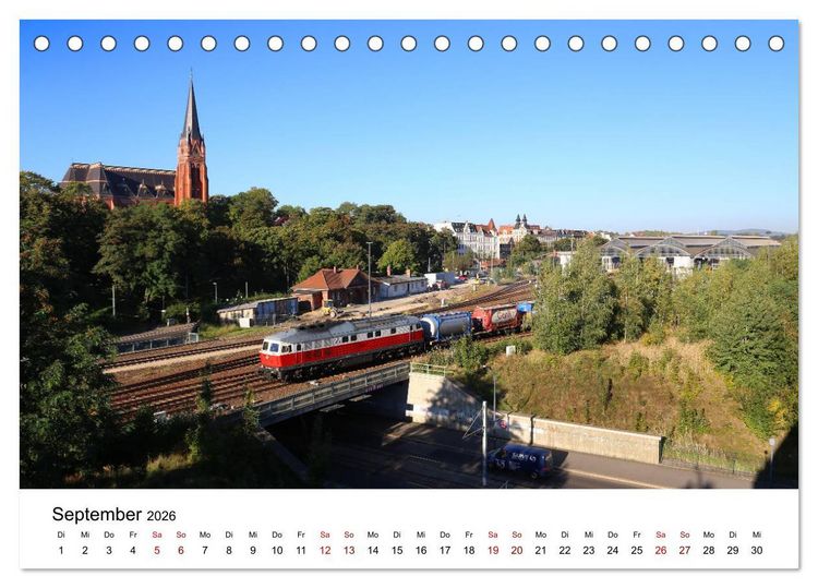 Produktbild: Unterwegs auf den Schienenwegen von Ostsachsen (Tischkalender 2026 DIN A5 quer), CALVENDO Monatskalender