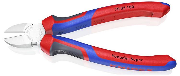Produktbild: Knipex 70 05 180 Werkstatt Seitenschneider mit Facette 180mm