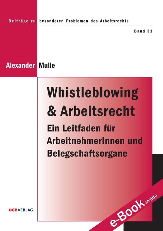 Produktbild: Whistleblowing und Arbeitsrecht