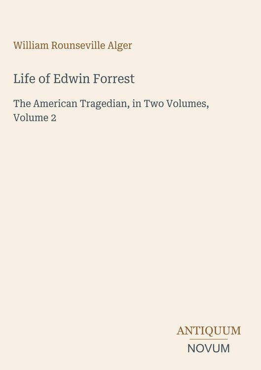 Produktbild: Life of Edwin Forrest