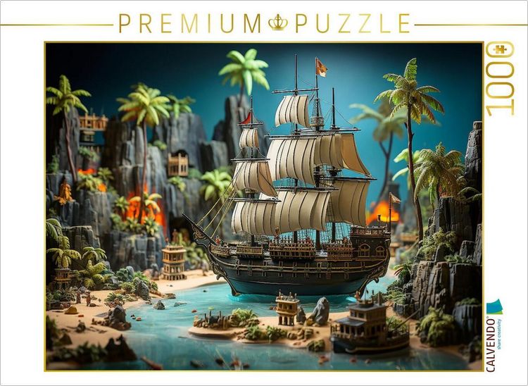Produktbild: CALVENDO Puzzle Spielzeug Pirateninsel | 1000 Teile Lege-Gr&ouml;&szlig;e 64x48cm Foto-Puzzle f&uuml;r gl&uuml;ckliche Stunden