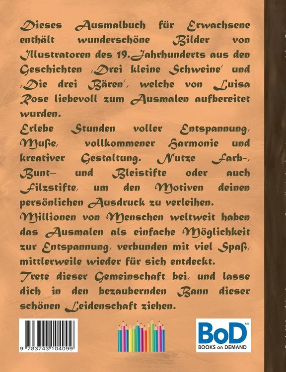 Produktbild: Drei kleine Schweine (Ausmalbuch)