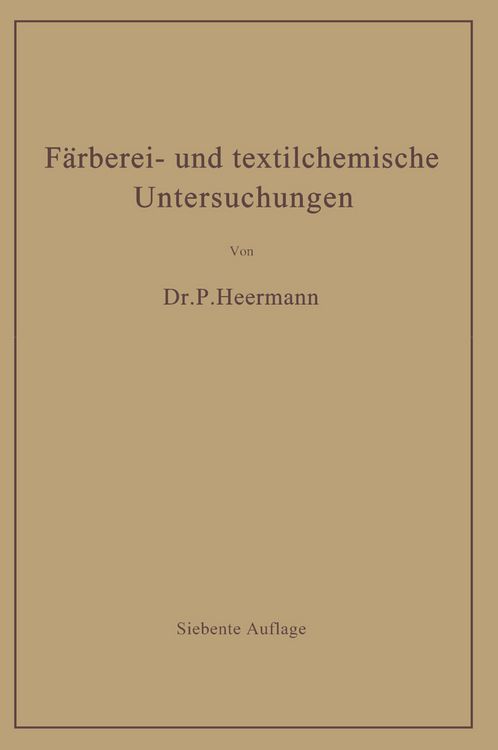 Produktbild: F&auml;rberei- und textilchemische Untersuchungen