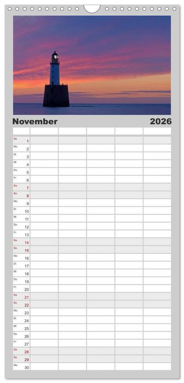 Produktbild: Familienplaner 2026 - Schottland mit 5 Spalten (Wandkalender, 21 x 45 cm) CALVENDO