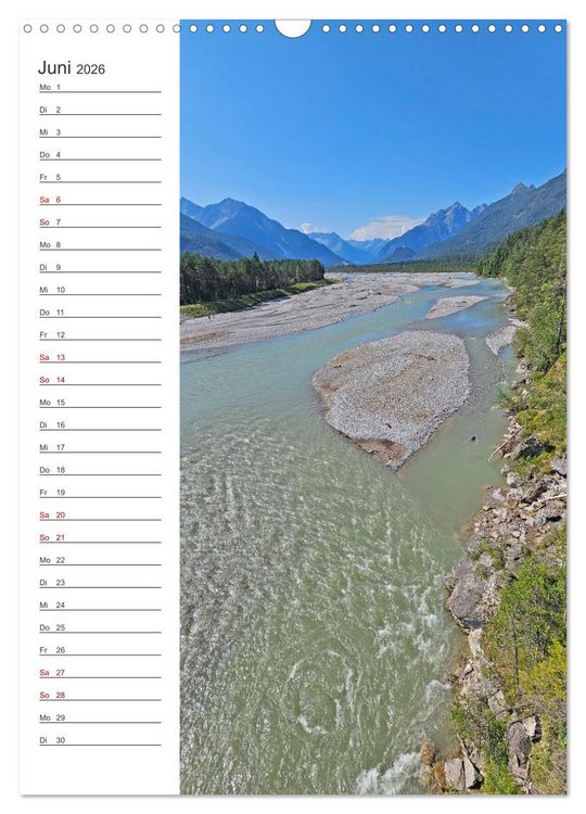 Produktbild: Auf dem Lechradweg - Zwischen Formarinsee und Landsberg am Lech (Wandkalender 2026 DIN A3 hoch), CALVENDO Monatskalender