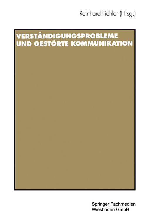 Produktbild: Verst&auml;ndigungsprobleme und gest&ouml;rte Kommunikation