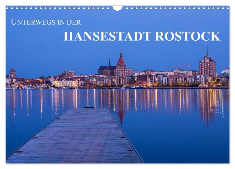 Produktbild: Unterwegs in der Hansestadt Rostock (Wandkalender 2026 DIN A3 quer), CALVENDO Monatskalender
