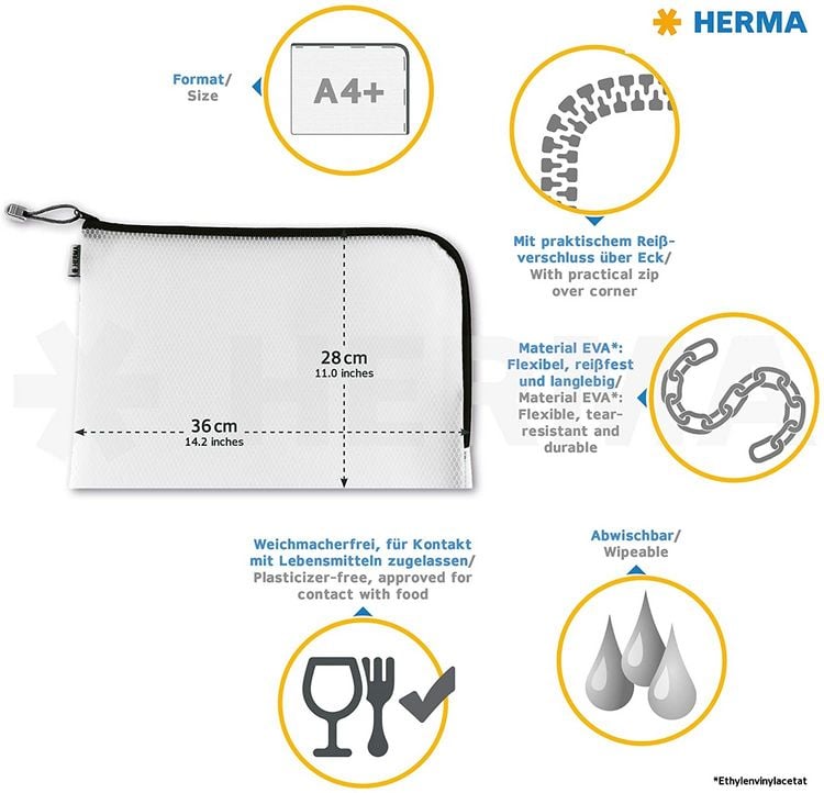 Produktbild: Herma Universaltasche A4+ 36x28cm schwarz