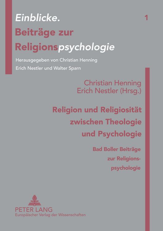 Produktbild: Religion und Religiosit&auml;t zwischen Theologie und Psychologie