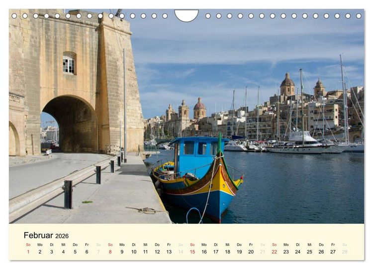 Produktbild: Malta und Gozo, Perlen im Mittelmeer (Wandkalender 2026 DIN A4 quer), CALVENDO Monatskalender