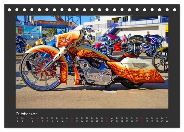 Produktbild: BEST OF HARLEY-DAVIDSON BAGGER-STYLE (Tischkalender 2025 DIN A5 quer), CALVENDO Monatskalender
